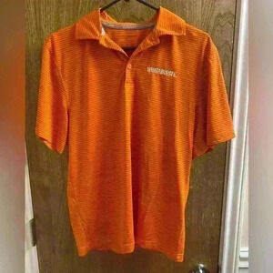 Whataburger Golf Polo for Men Size Small Orange Stripes Dry-fit type material